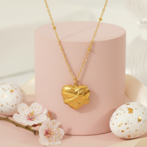 18K Gold Plated "Heart Hug" Pendant | Anti-Tarnish & Waterproof Minimalist Necklace