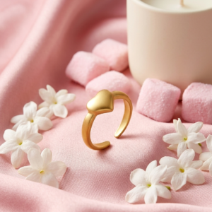 18K Gold Plated Textured Molten Heart Studs | Anti-Tarnish 3D Crumpled Heart Earrings | Waterproof Minimalist Statement Jewelry